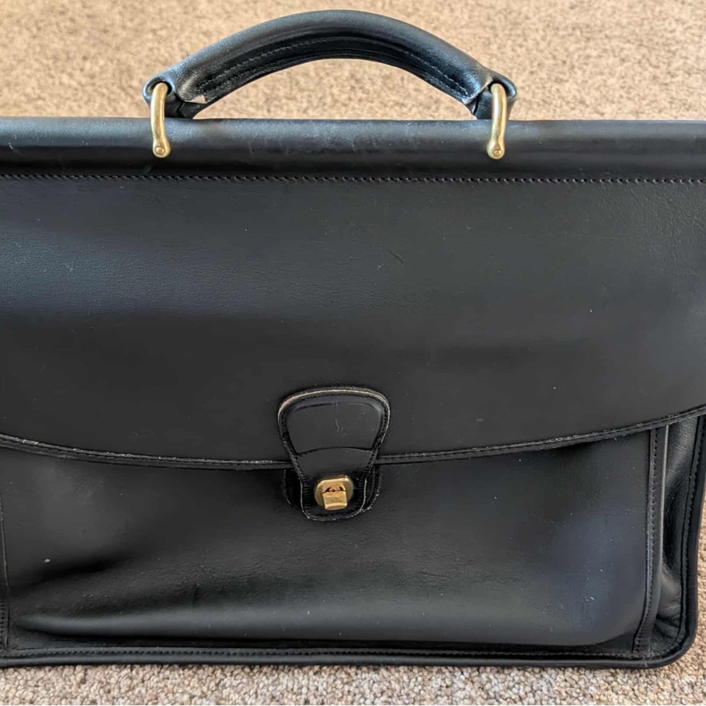 Coach 90s Black Beekman Leather Briefcase — Excellent condition! - Picture 2 of 8